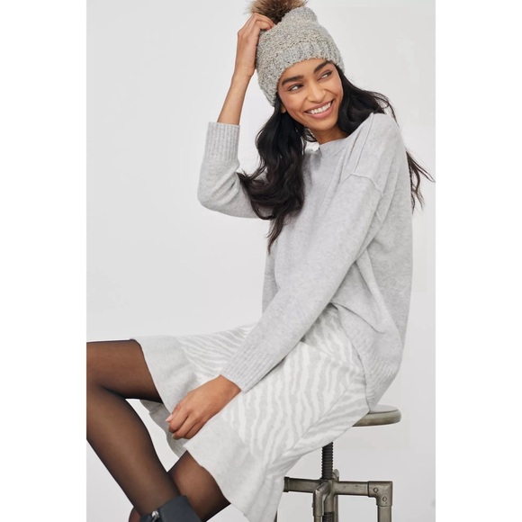 Anthropologie Dolan Left Coast Zebra Ruffled Knit Mini Skirt NWT SZ 1X - Picture 4 of 15